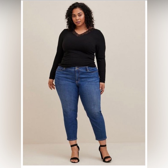 🎉🎉Host Pick🎉🎉 Torrid Perfect Skinny Ankle Vintage Stretch Mid-Rise Jean Reg - Picture 1 of 4